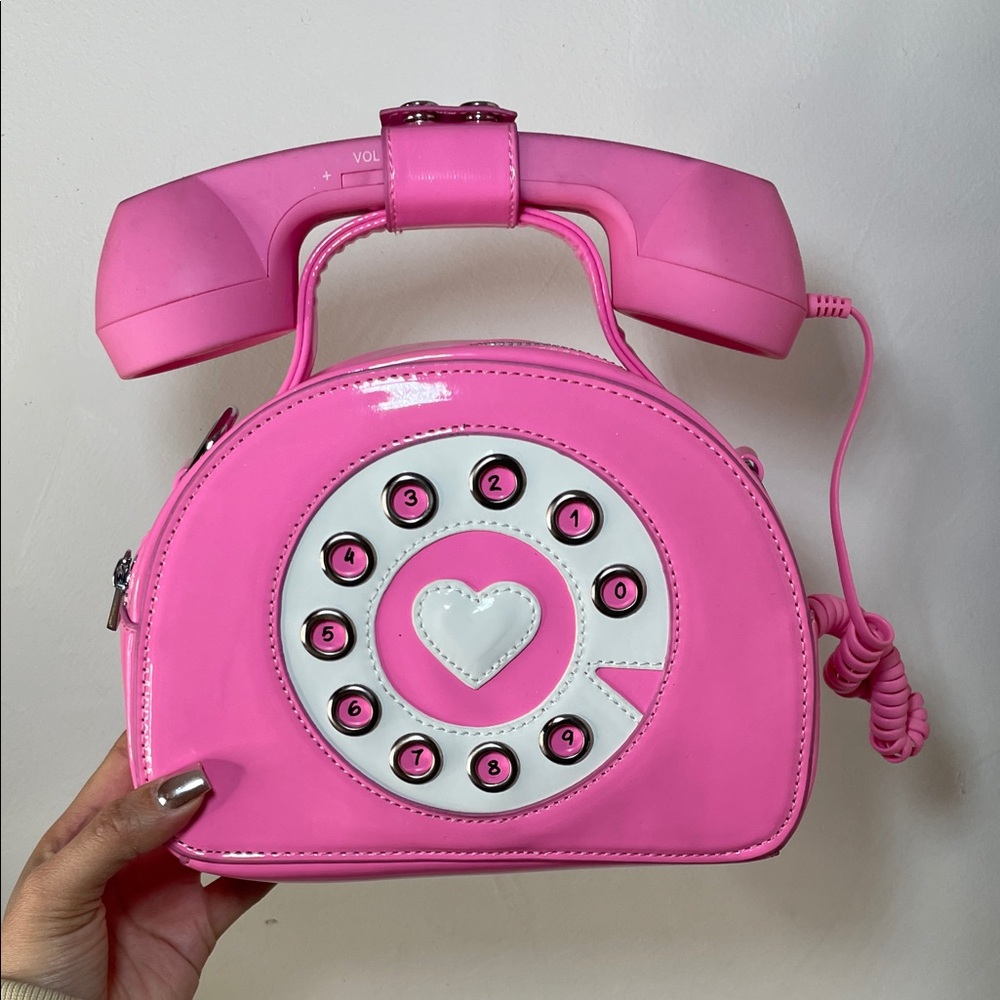 Pink Retro Telephone Handbag